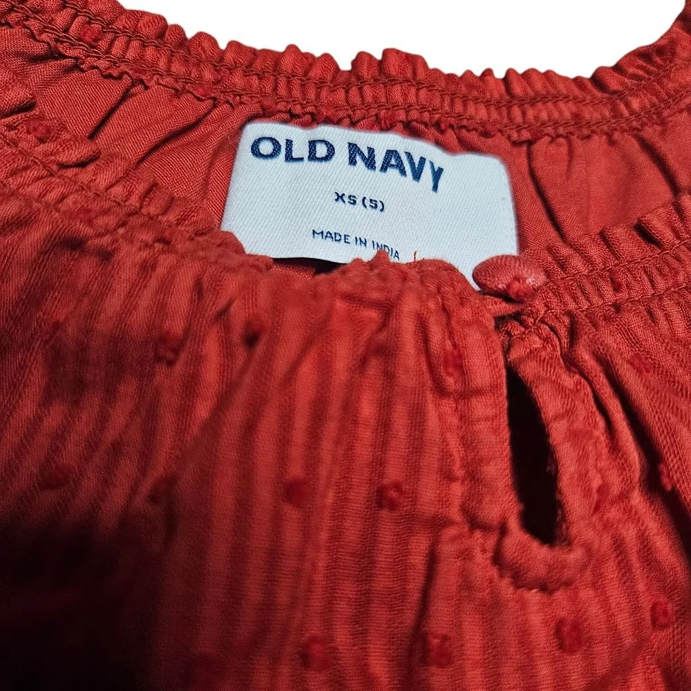 Old Navy XS 5 Burnt Orange Tiered Dress
